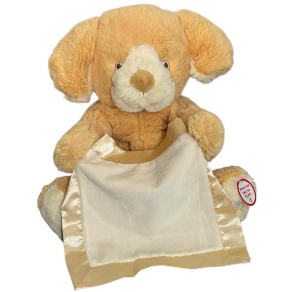 GUND Peek-A-Boo Animated Talking Puppy Dog Plush 10.5" Tested